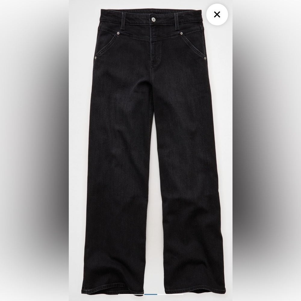 AE Dreamy Drape Stretch Super High-Waisted Baggy Wide-Leg Jean